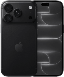 iPhone 18 Pro, back exterior, black color, Pro Fusion camera system at top, Apple logo in center, front exterior, all-screen design