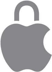 Apple logo with a lock icon