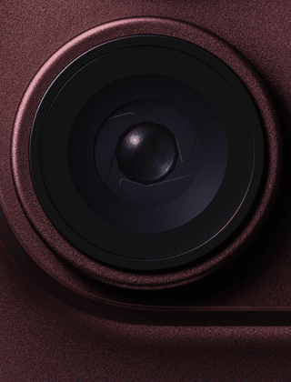 Main camera variable aperture lens featured on iPhone 18 Pro in Burgundy